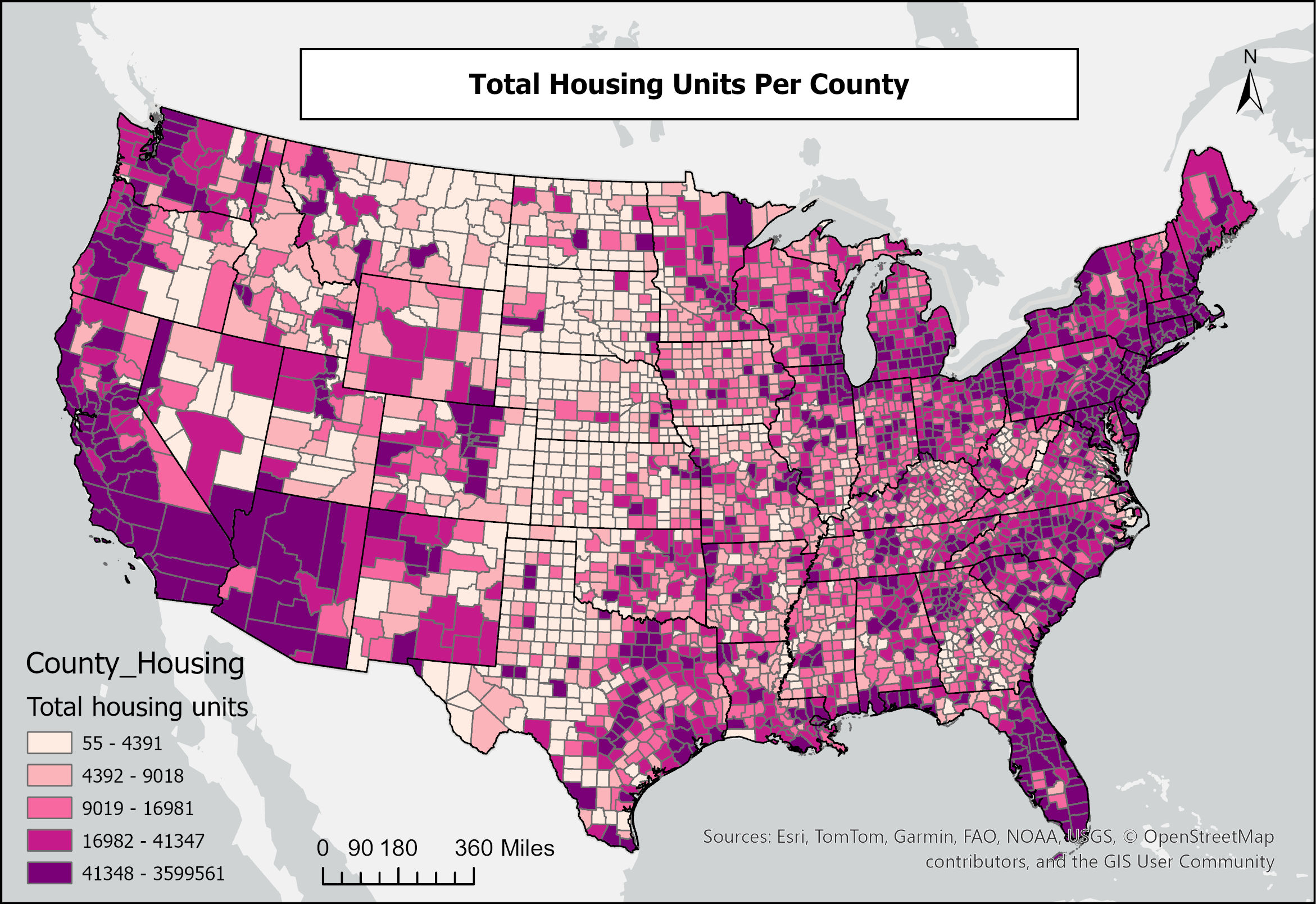 Housing unit distribution