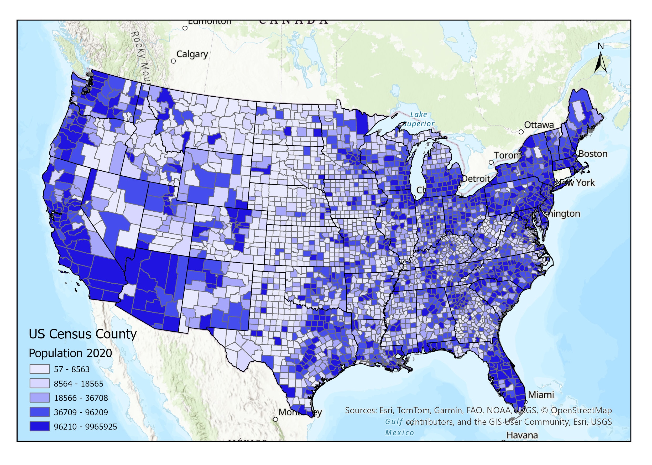 Population distribution
