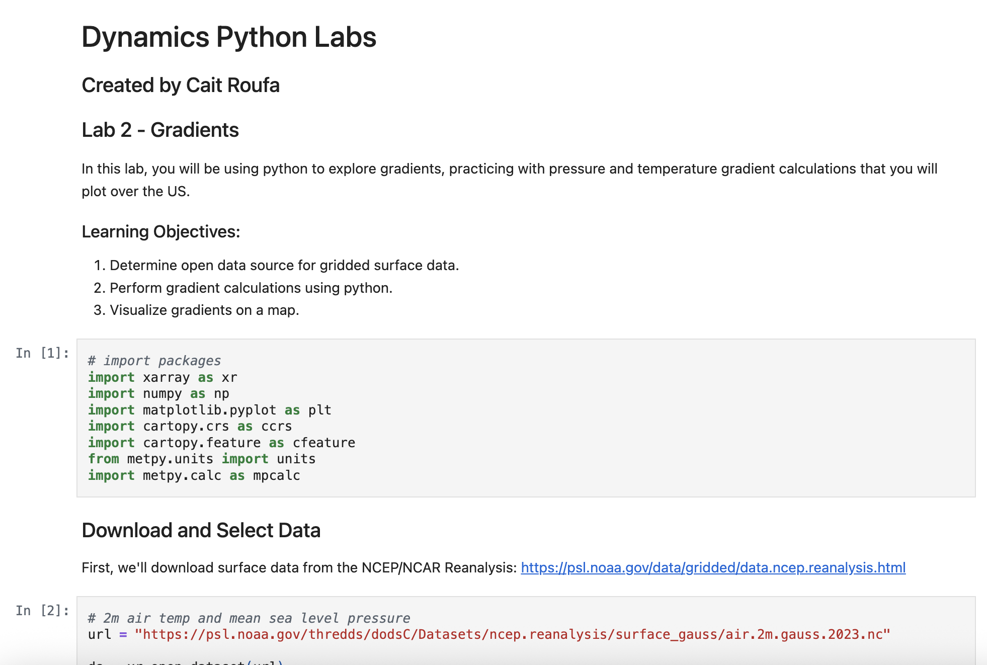 Python lab screenshot